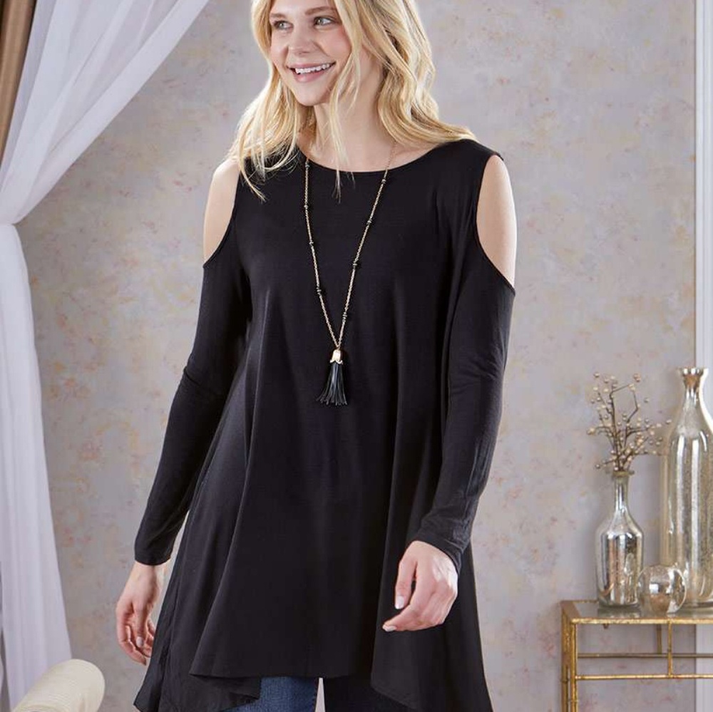 Womens cold Shoulder swing Tunic